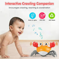 crawling crab baby musical kids toy