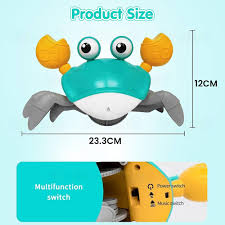 crawling crab baby musical kids toy