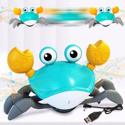 crawling crab baby musical kids toy